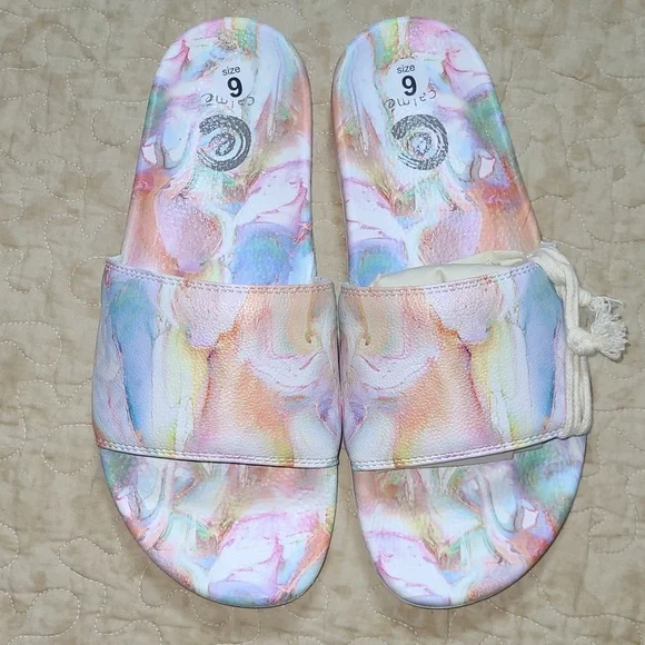 JOHNNY WAS CALME Marble Pool Sandals Size 9 and 6 Women's - Picture 1 of 7
